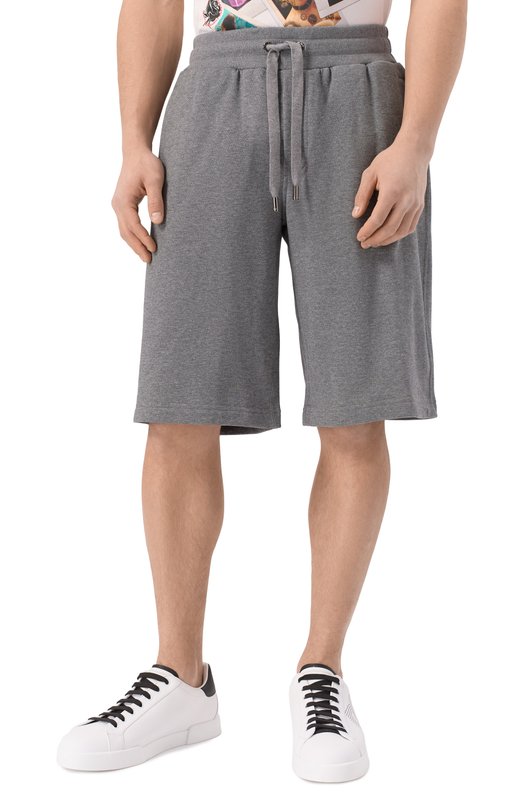 Хлопковые шорты Dolce & Gabbana GP07UT/G7N7B Серый  GP07UT/G7N7B Фото 3