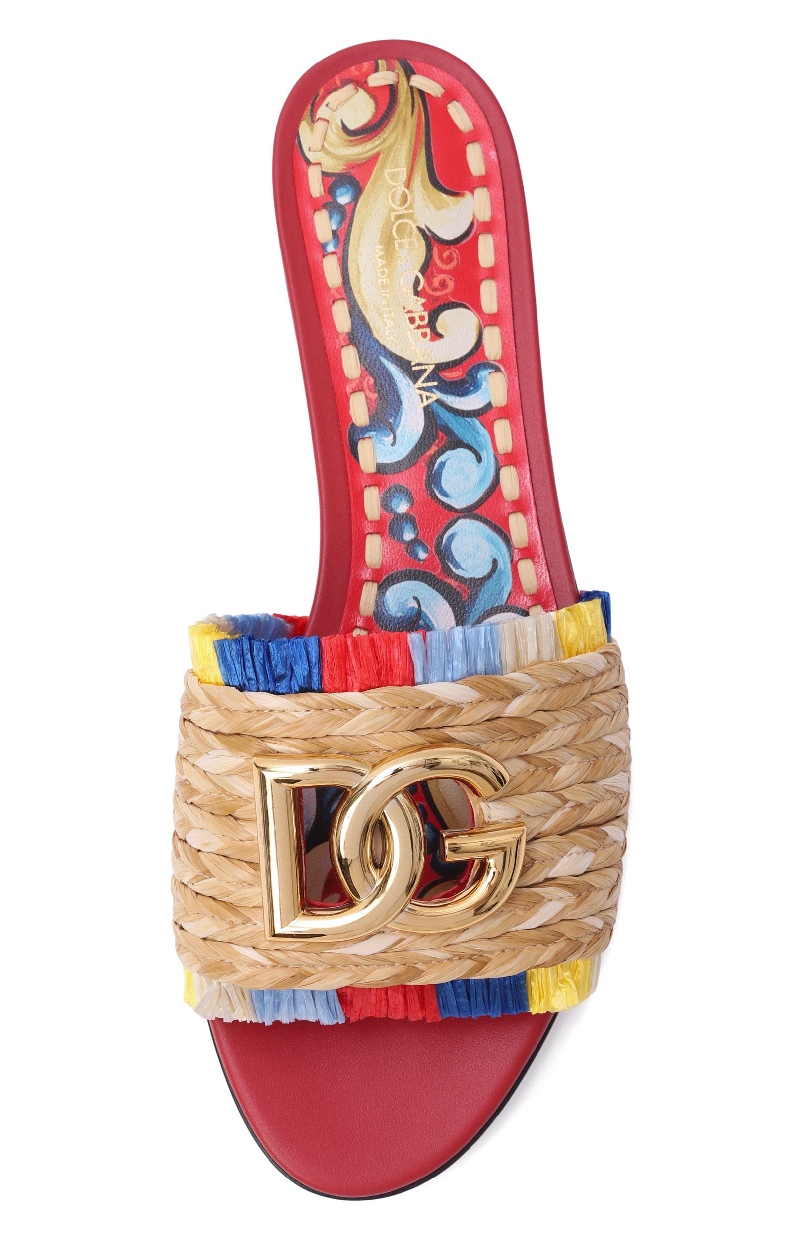 Шлепанцы из рафии DOLCE & GABBANA, арт. CQ0646/A0451, фото 6