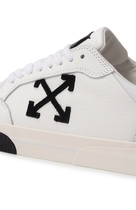Кожаные кеды New Low Vulcanized Off-White 0MIA293C99LEA002 Белый  0MIA293C99LEA002 Фото 7