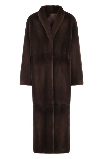 Женское шуба из норки MVST, арт. M011A/MINK BROWN