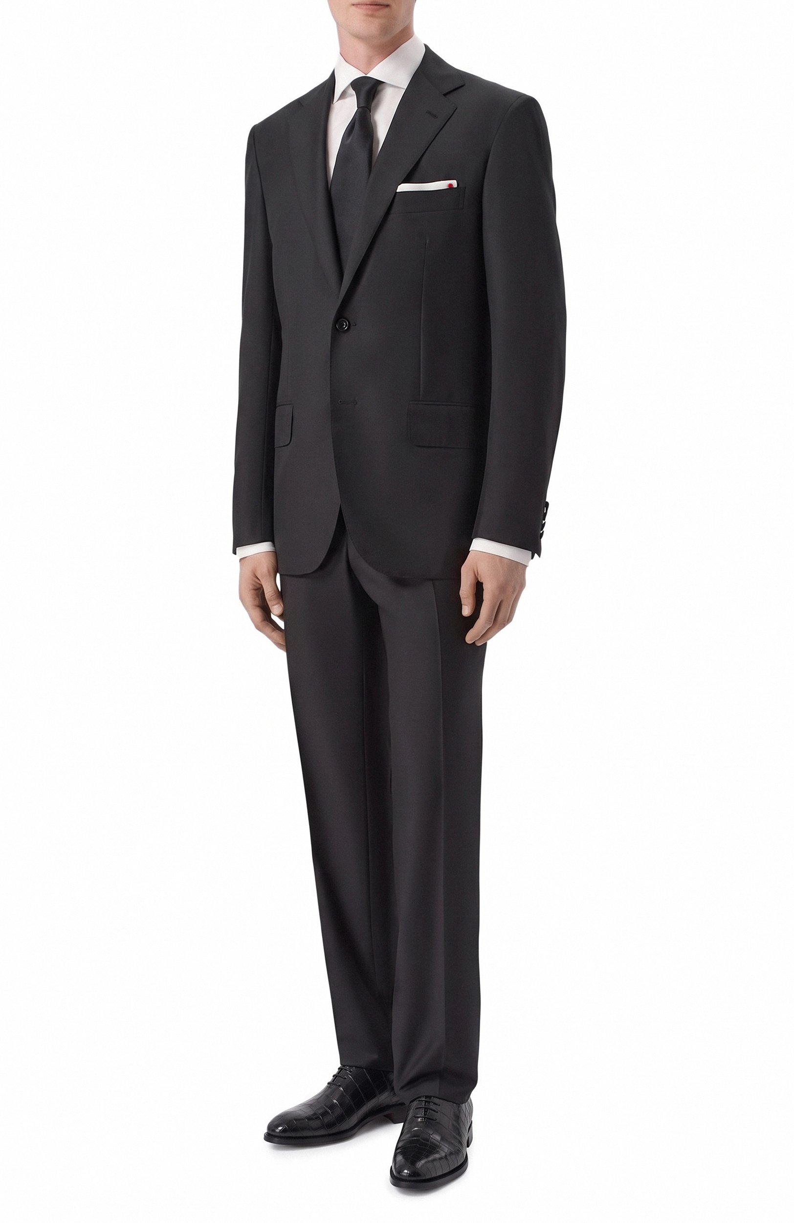Оксфорды из кожи крокодила KITON, арт. USSA097N00102, фото 2