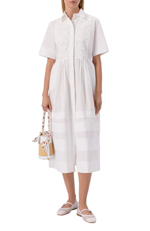 Кожаные балетки Santoni WAMG72160HA1SARX Белый  WAMG72160HA1SARX Фото 3