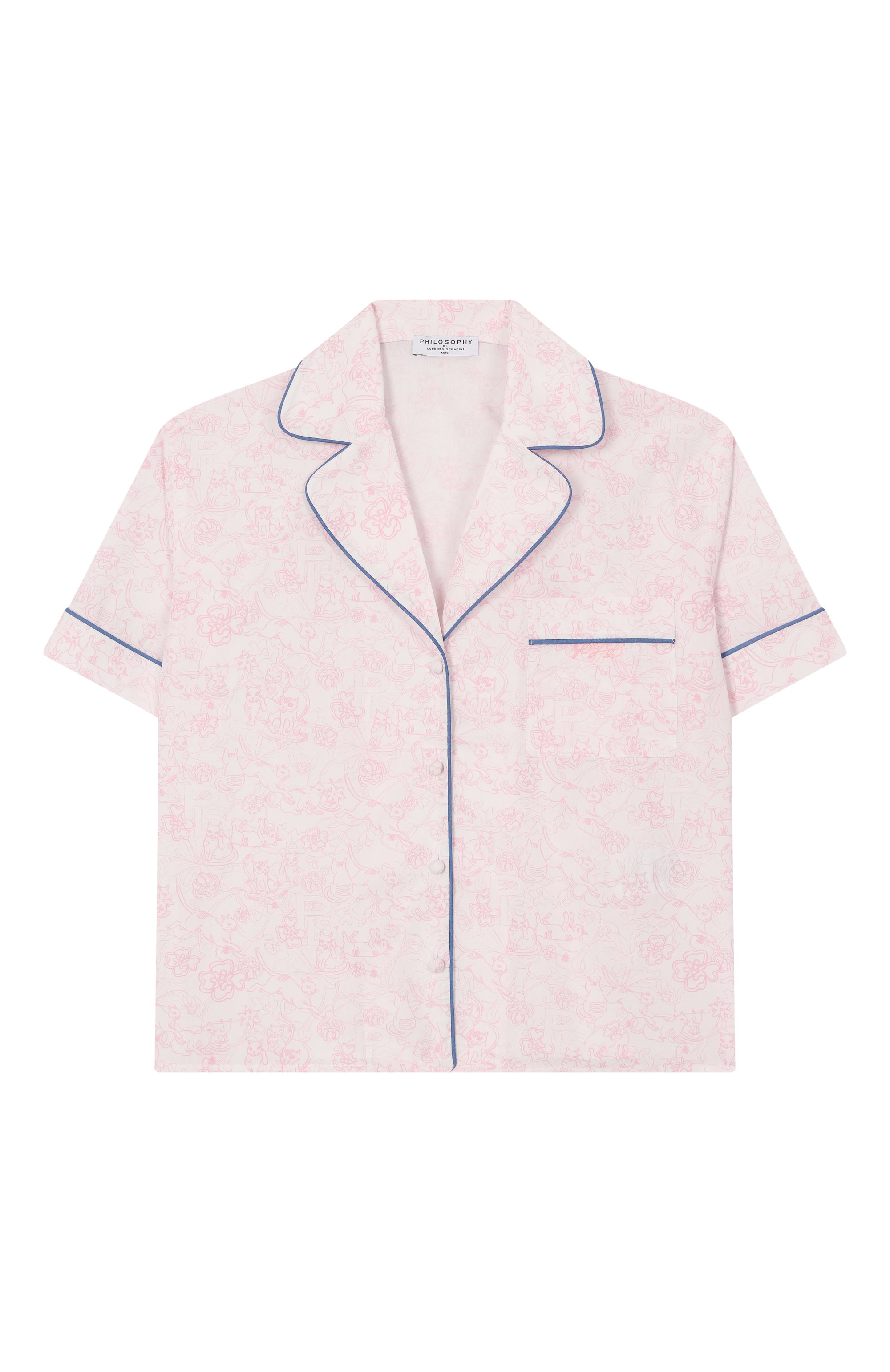 Хлопковая рубашка PHILOSOPHY DI LORENZO SERAFINI KIDS, арт. I1E301/5609/12-14, фото 1