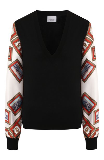 Женский пуловер из смеси шерсти и шелка BURBERRY, арт. 8013381