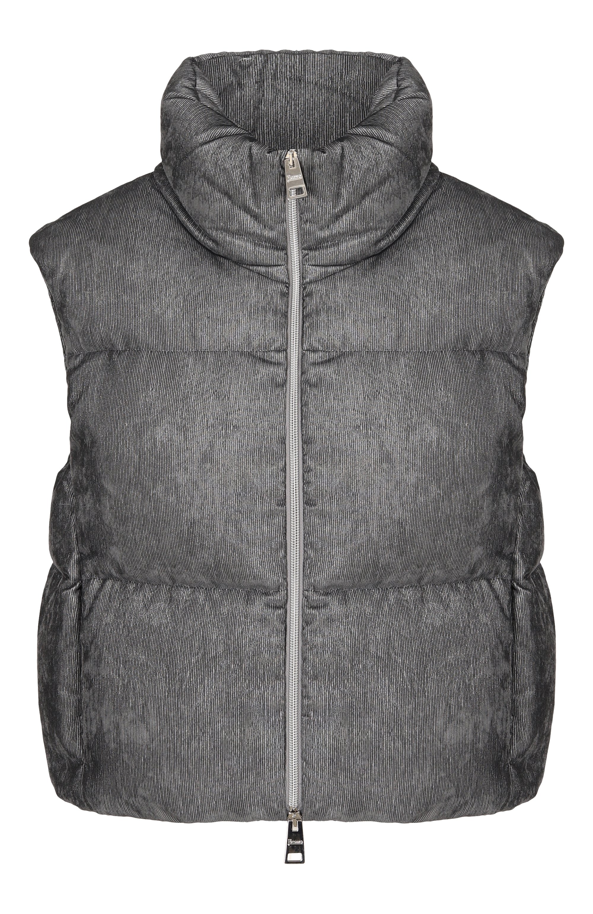 Пуховый жилет HERNO серого цвета по цене 87100 руб., арт. PI00157DR/12728, фото 1 Пуховый жилет HERNO, арт. PI00157DR/12728, фото 1