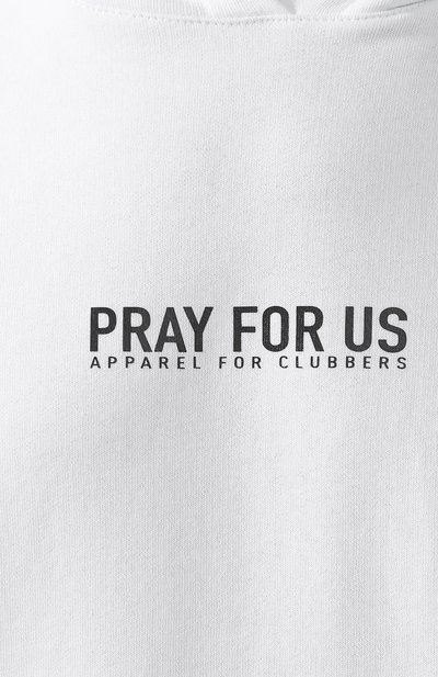 Хлопковое худи PRAY FOR US, арт. BRH-02 WHITE, фото 5