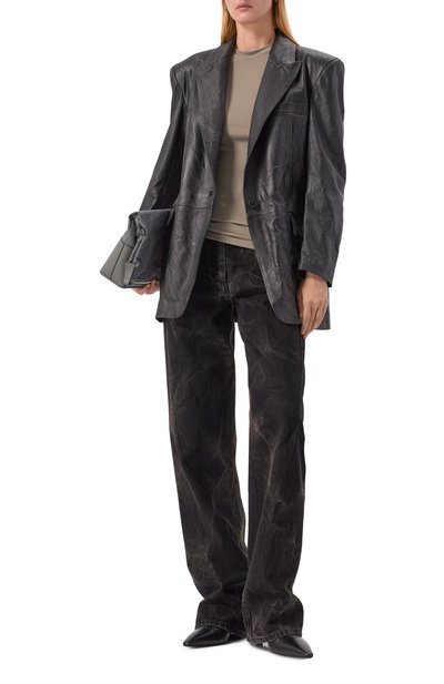 Кожаный жакет ISABEL BENENATO черного цвета по цене 242500 руб., арт. DL102F25, фото 2 Кожаный жакет ISABEL BENENATO, арт. DL102F25, фото 2