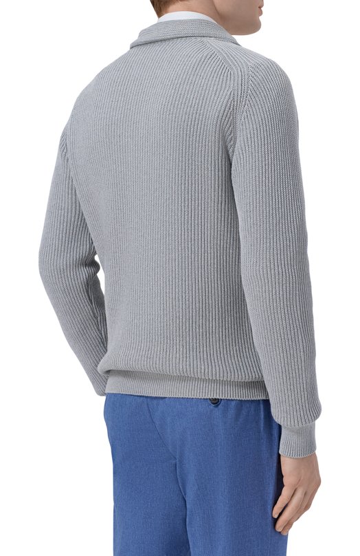 Хлопковый кардиган Andrea Campagna M5426-8074 Серый  M5426-8074 Фото 4