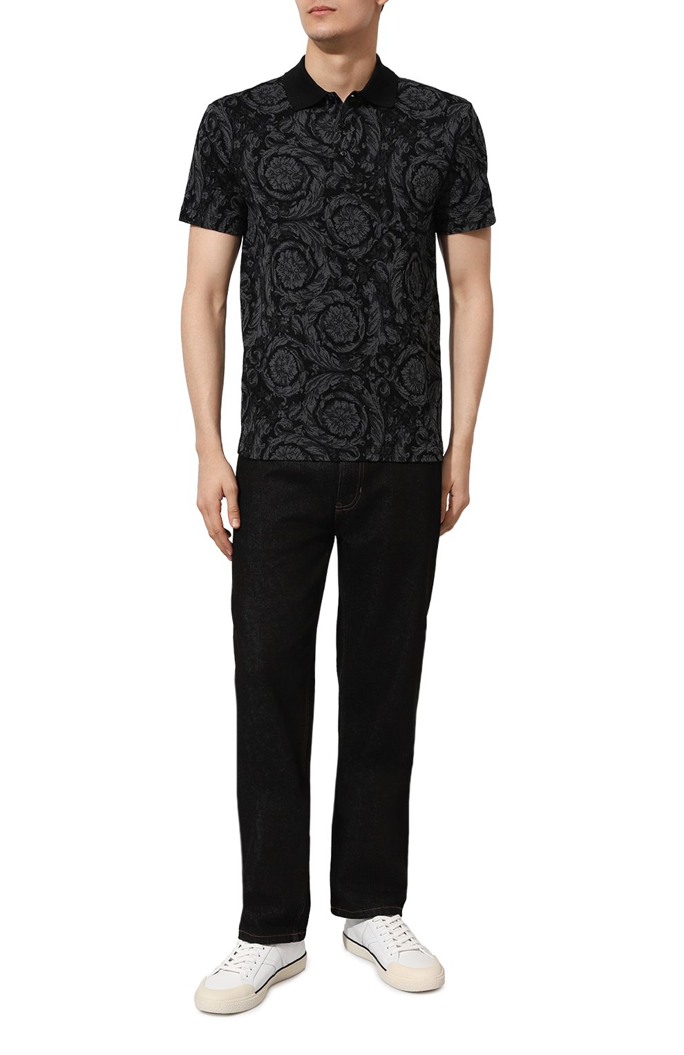 Хлопковое поло VERSACE, арт. 1013906/1A09796, фото 2