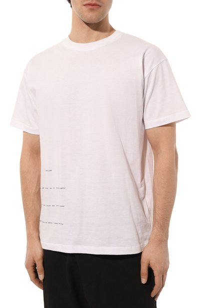 Хлопковая футболка ISABEL BENENATO белого цвета по цене 35850 руб., арт. UJ13PS23, фото 3 Хлопковая футболка ISABEL BENENATO, арт. UJ13PS23, фото 3