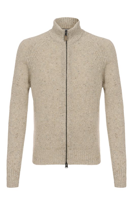 Кардиган из шерсти и вискозы Canali C1114/MK02364 Бежевый C1114/MK02364
