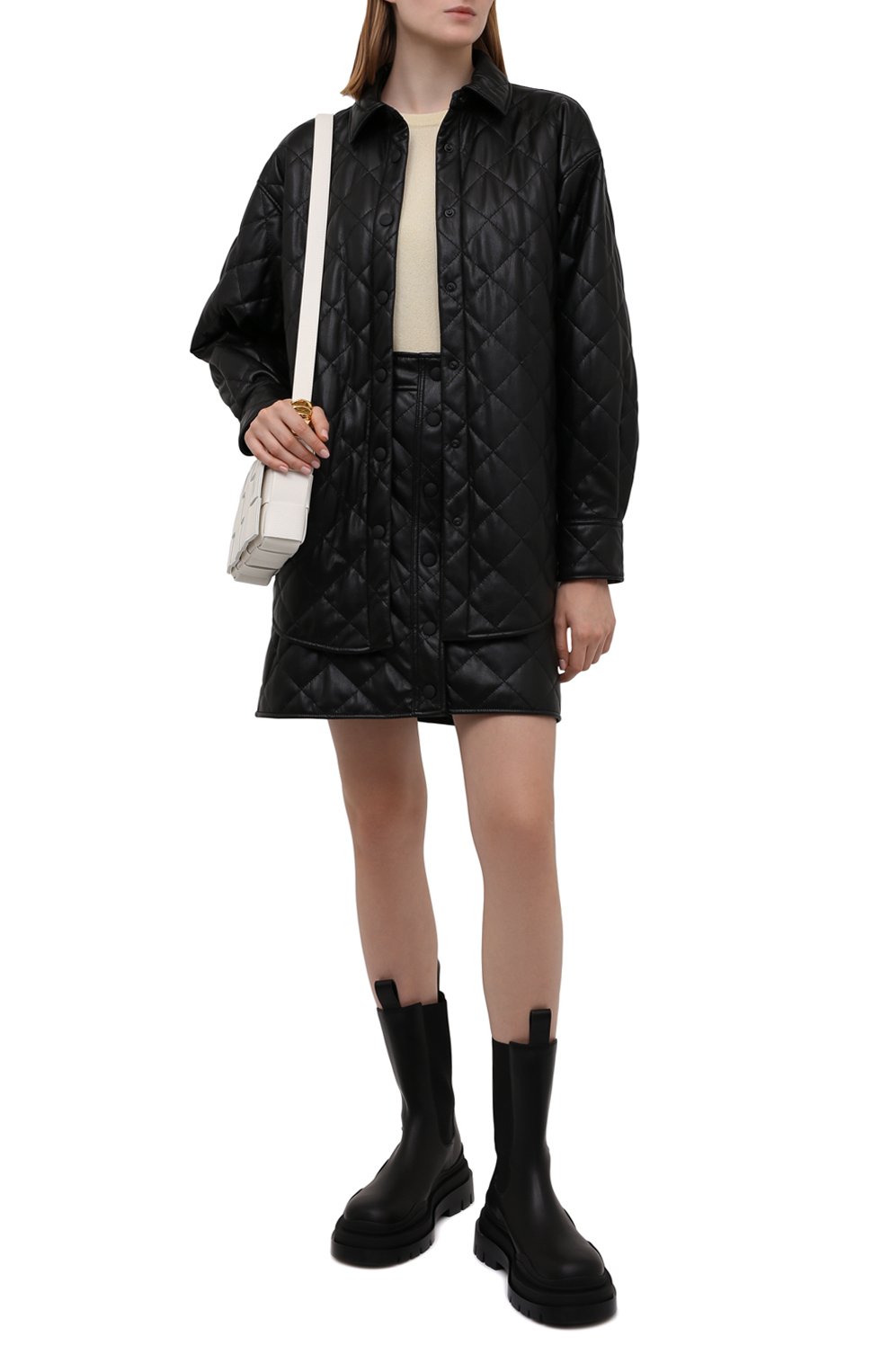 Юбка из экокожи MSGM черного цвета по цене 26050 руб., арт. 3141MDD23 217616, фото 2 Юбка из экокожи MSGM, арт. 3141MDD23 217616, фото 2