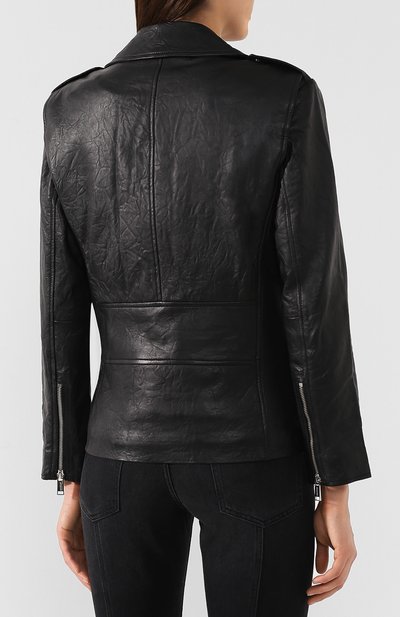 Кожаная куртка MICHAEL MICHAEL KORS черного цвета по цене 47800 руб., арт. MU92J0K2A3, фото 4 Кожаная куртка MICHAEL MICHAEL KORS, арт. MU92J0K2A3, фото 4