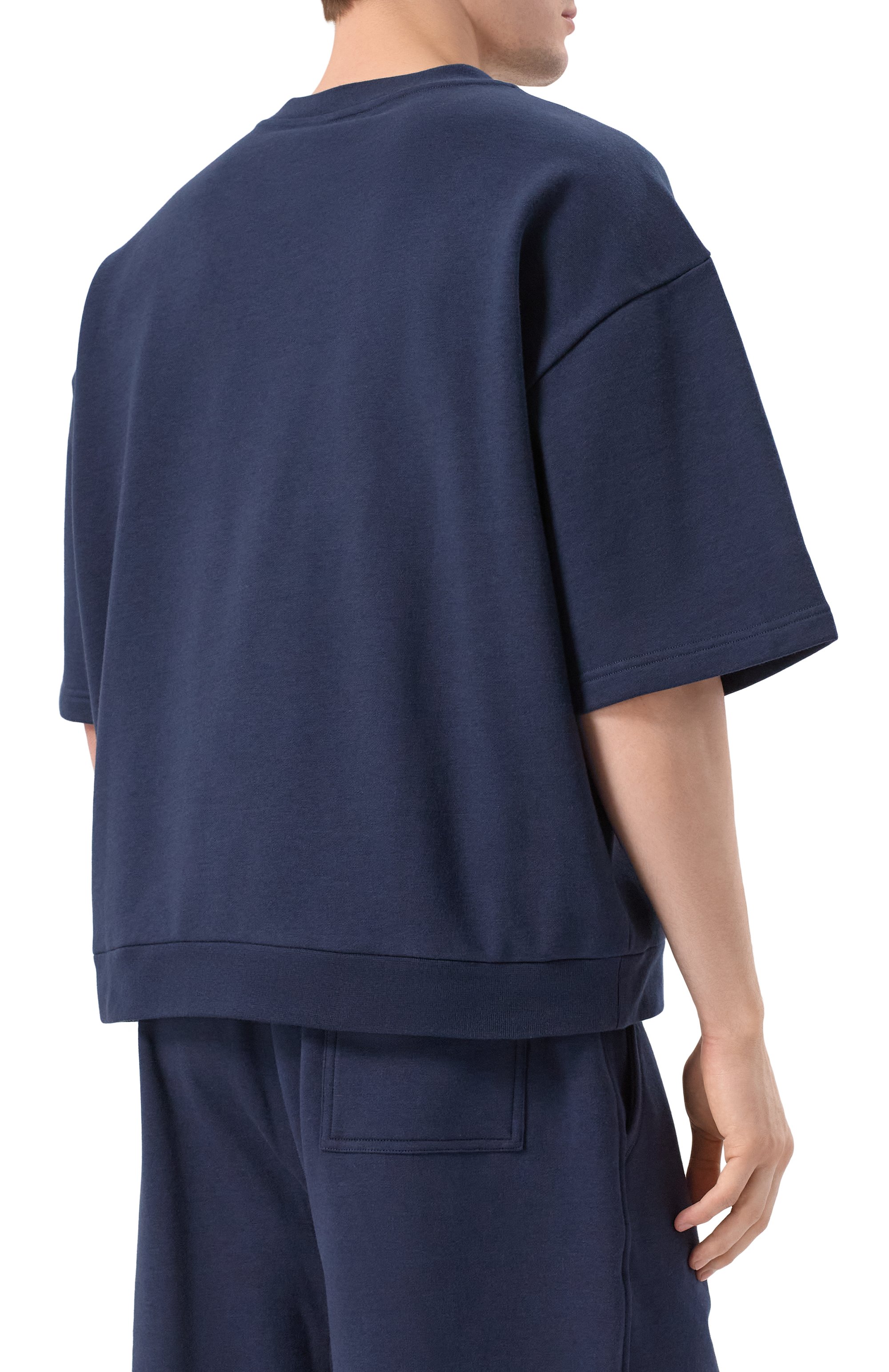 Хлопковая футболка KITON темно-синего цвета по цене 79950 руб., арт. UMM063101, фото 4 Хлопковая футболка KITON, арт. UMM063101, фото 4