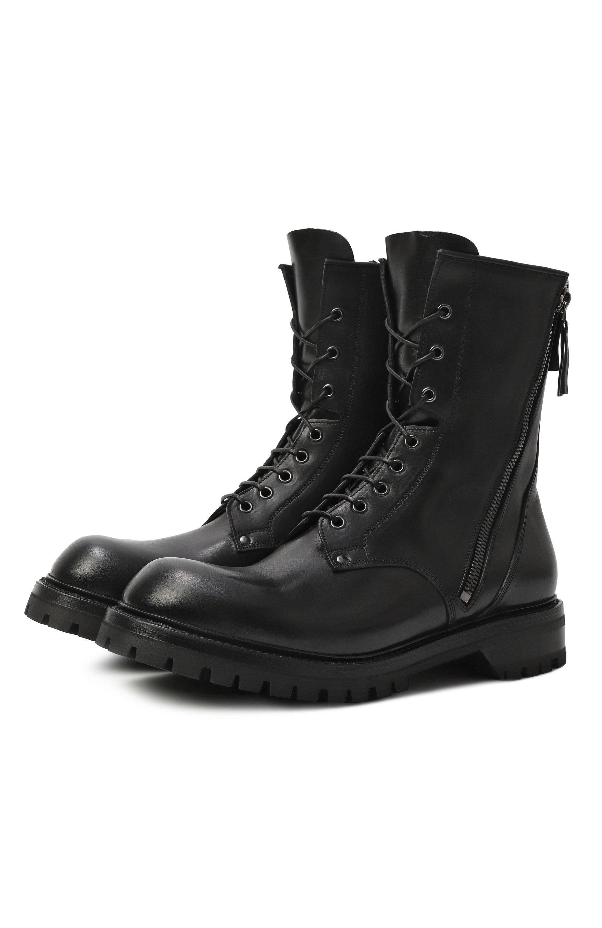 Кожаные ботинки PREMIATA черного цвета по цене 86500 руб., арт. 32347/ELBA, фото 1 Кожаные ботинки PREMIATA, арт. 32347/ELBA, фото 1