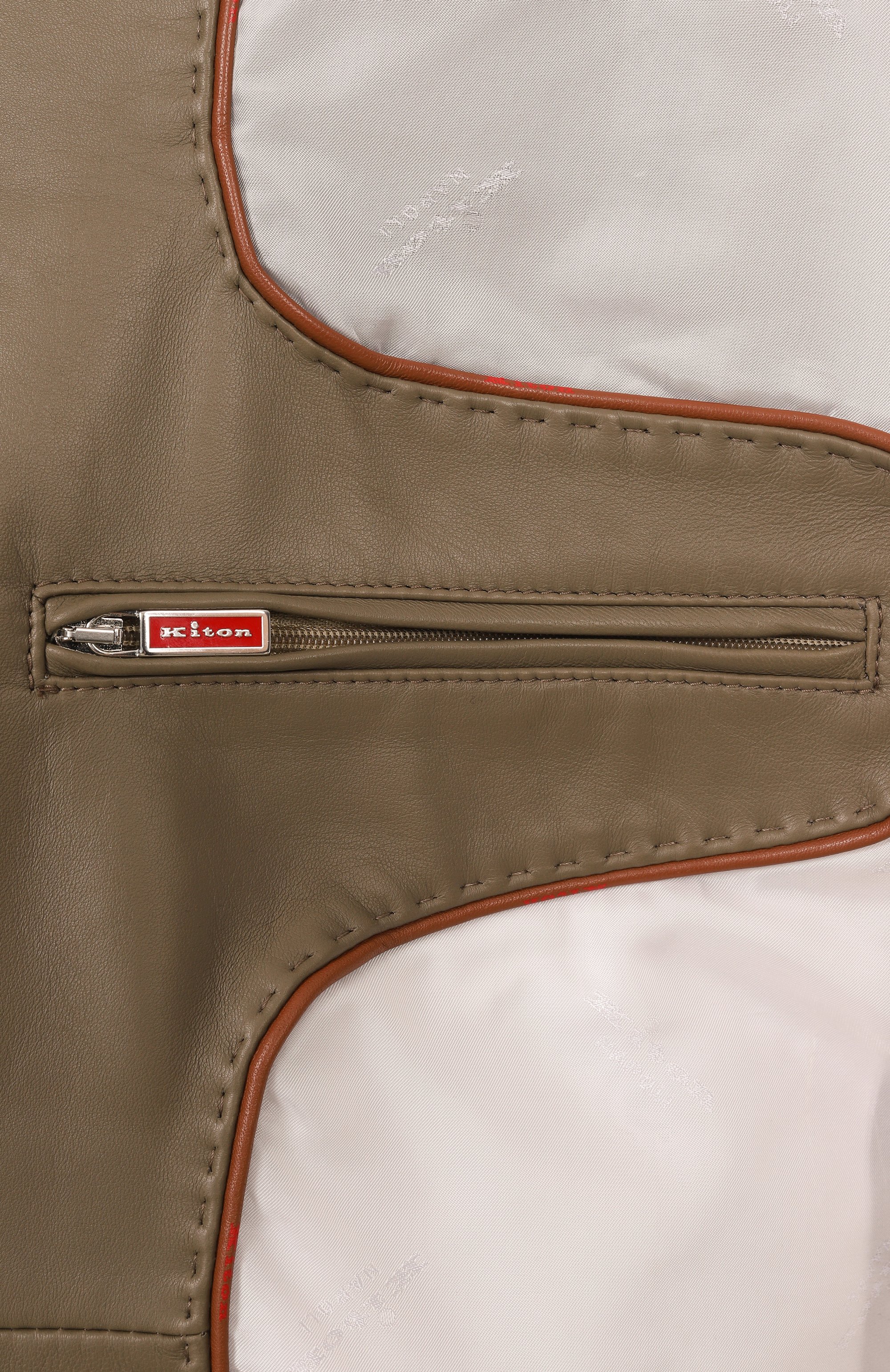 Кожаный бомбер KITON, арт. UW2056V0822F09, фото 7