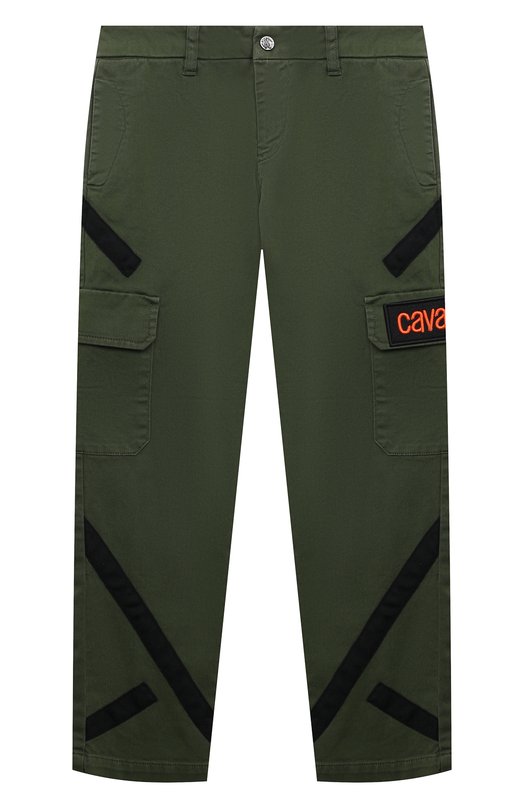 

Хлопковые брюки Roberto Cavalli, Хаки