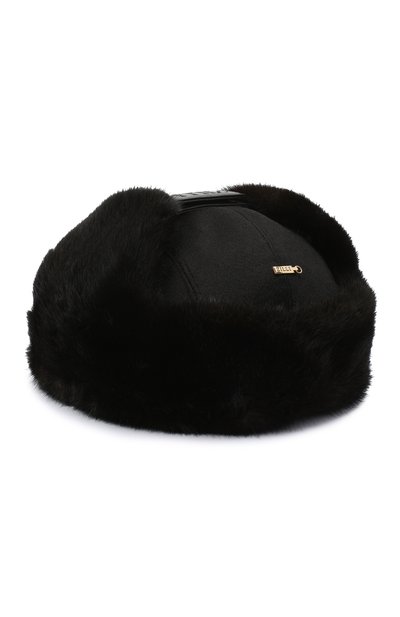 Шапка-ушанка с отделкой из меха норки ZILLI черного цвета по цене 317000 руб., арт. MHQ-0RS00-30337/1001, фото 4 Шапка-ушанка с отделкой из меха норки ZILLI, арт. MHQ-0RS00-30337/1001, фото 4