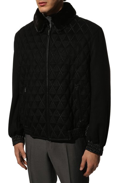 Кашемировый бомбер с воротником из норки ZILLI, арт. MAQ-EVANS-03001/2005, фото 3