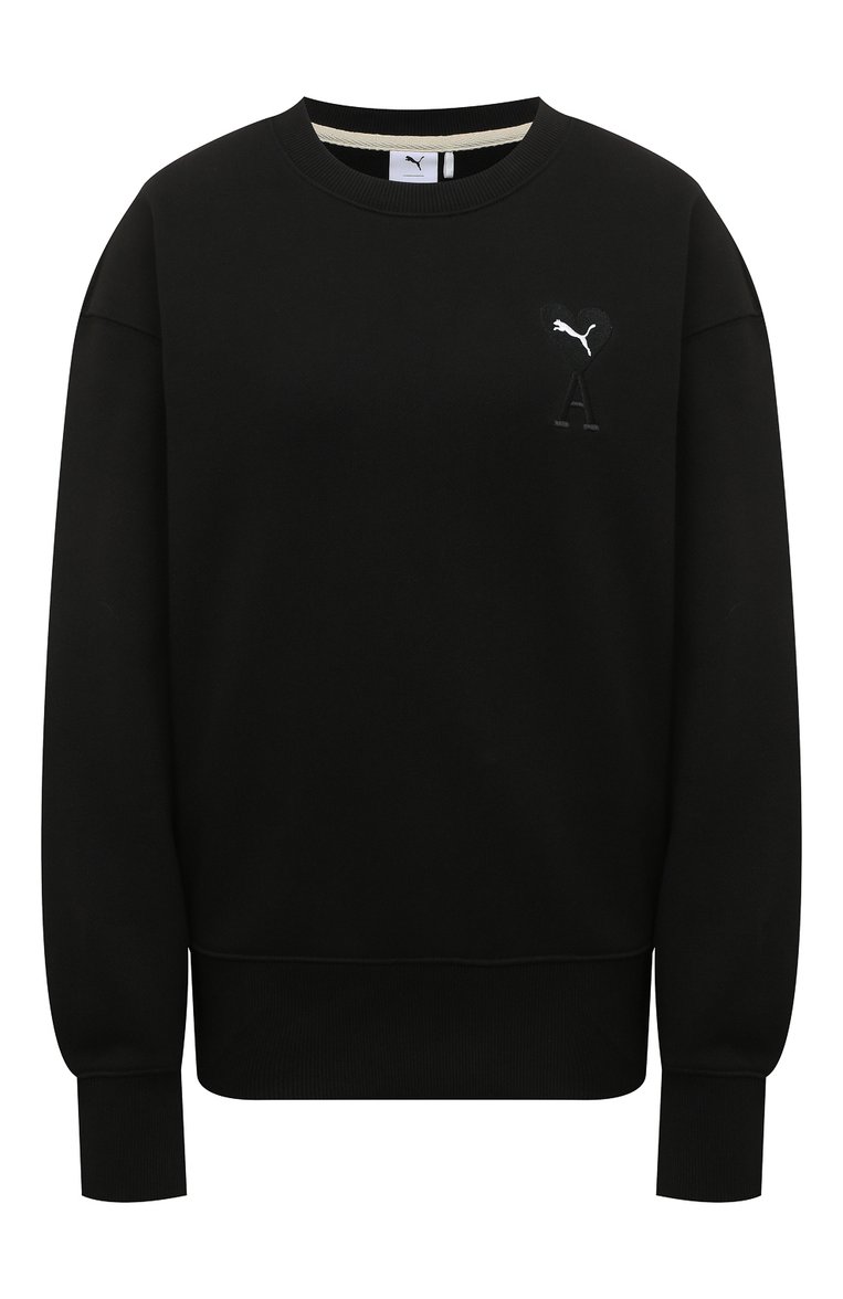 Женский черный хлопковый свитшот puma x ami PUMA купить в интернет ...