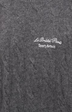 Свитер из кашемира и шерсти sporty & rich x le bristol paris SPORTY AND RICH, арт. WS066517619GY03, фото 6