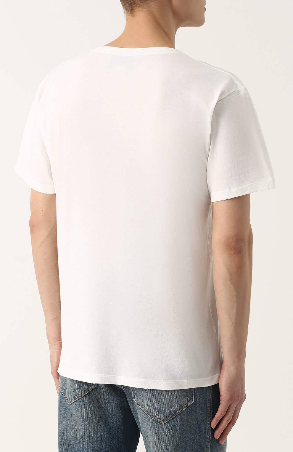 Хлопковая футболка с принтом GUCCI, арт. 493117/X3H99, фото 4