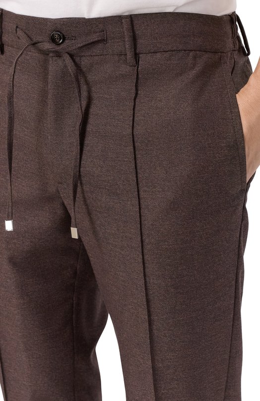 Брюки из шерсти и хлопка Andrea Campagna SPIAGGIA CITY/GB1652 Коричневый  SPIAGGIA CITY/GB1652 Фото 5