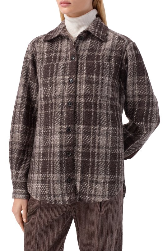 Кашемировая куртка-рубашка Kiton D60419K0528E02 Коричневый  D60419K0528E02 Фото 3