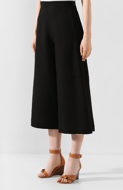 Льняные кюлоты LOEWE черного цвета по цене 65350 руб., арт. S2102401FH, фото 3 Льняные кюлоты LOEWE, арт. S2102401FH, фото 3
