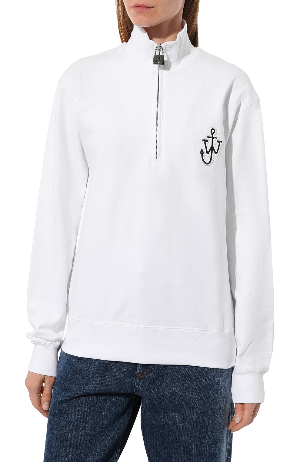 Хлопковая толстовка JW ANDERSON белого цвета по цене 30900 руб., арт. J00185 PG0861, фото 3 Хлопковая толстовка JW ANDERSON, арт. J00185 PG0861, фото 3