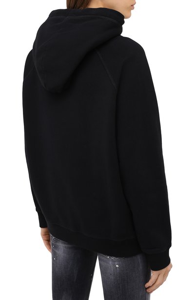 Хлопковое худи DSQUARED2 черного цвета по цене 32450 руб., арт. S80GU0004/S25042, фото 4 Хлопковое худи DSQUARED2, арт. S80GU0004/S25042, фото 4
