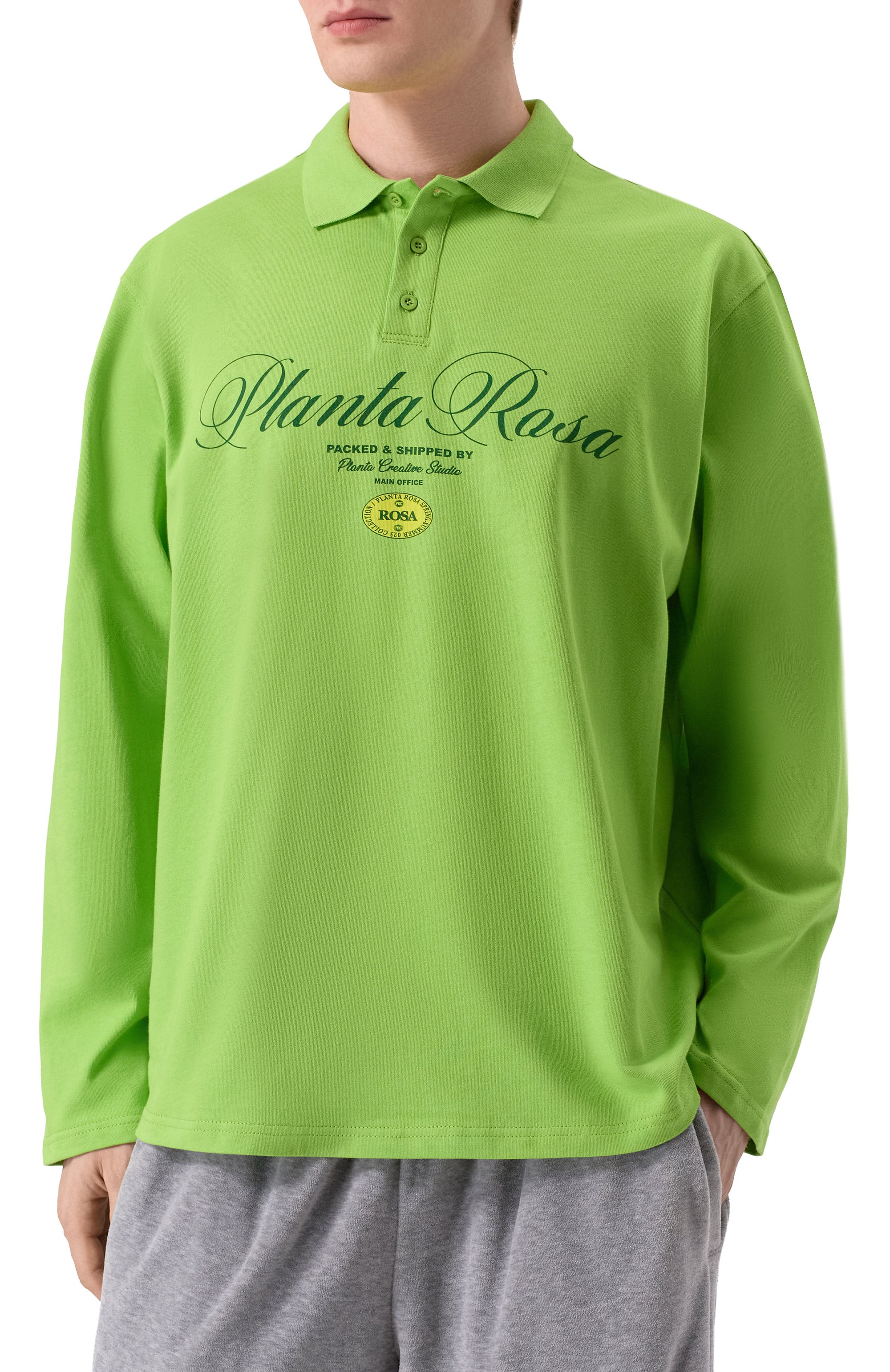 Хлопковое поло PLANTA ROSA, арт. PR/POLOLONG/CREATIVE-STUDIO/220, фото 3
