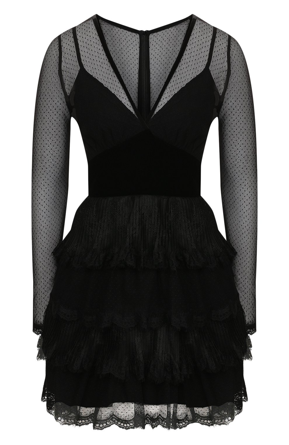 Платье ERMANNO ERMANNO SCERVINO черного цвета по цене 51400 руб., арт. 45T AB23 PIZ, фото 1 Платье ERMANNO ERMANNO SCERVINO, арт. 45T AB23 PIZ, фото 1