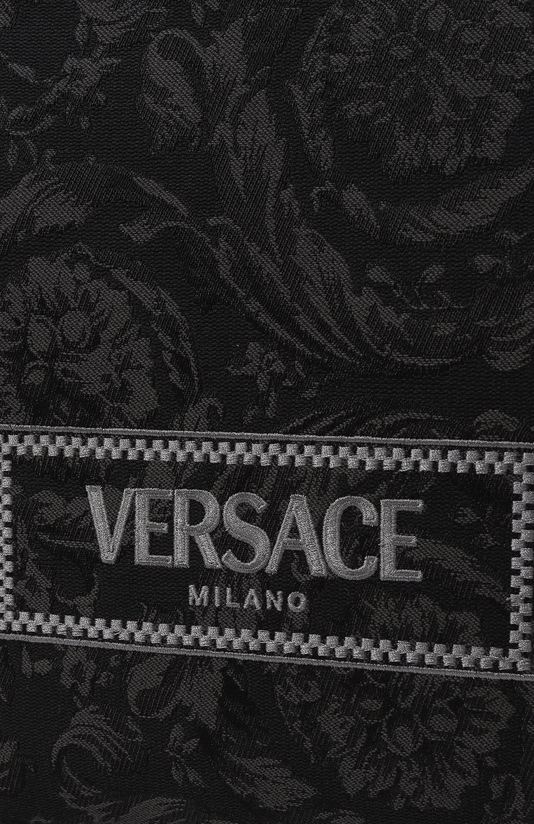 Мужская сумка-тоут barocco athena large VERSACE черного цвета, арт. 1013152/1A09741 | Фото 3 (Драгоценные камни: Проставлено; Размер: large; Материал сплава: Проставлено; Материал: Текстиль)