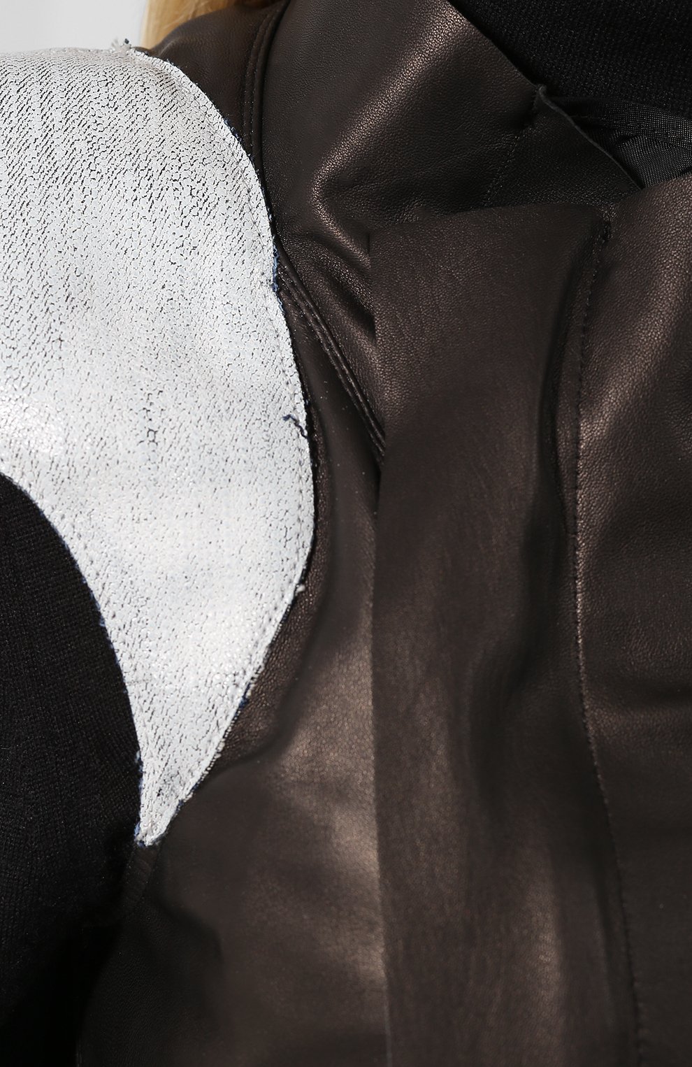 Кожаный жакет RICK OWENS черного цвета по цене 99500 руб., арт. RP20S1706/C0MB01, фото 5 Кожаный жакет RICK OWENS, арт. RP20S1706/C0MB01, фото 5