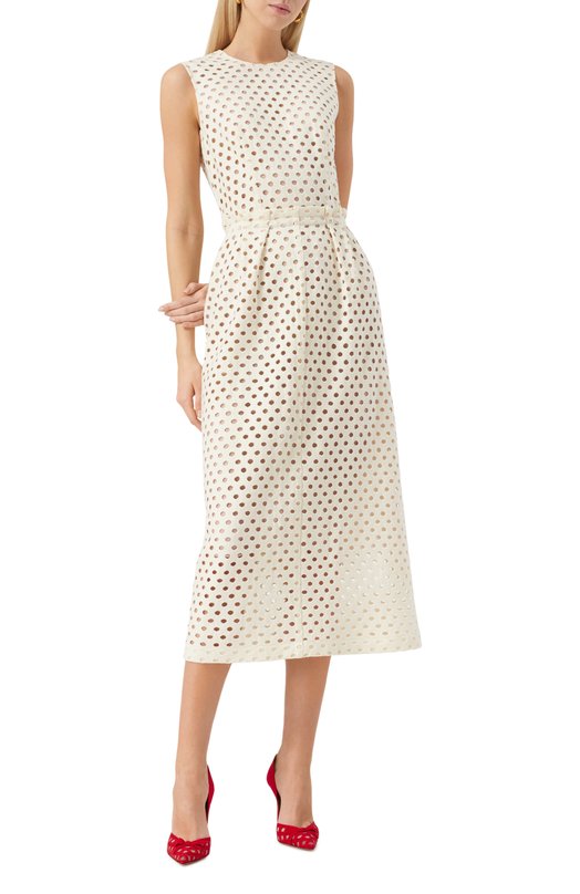 Шерстяное платье Vika Gazinskaya SS25-13243 Белый  SS25-13243 Фото 3
