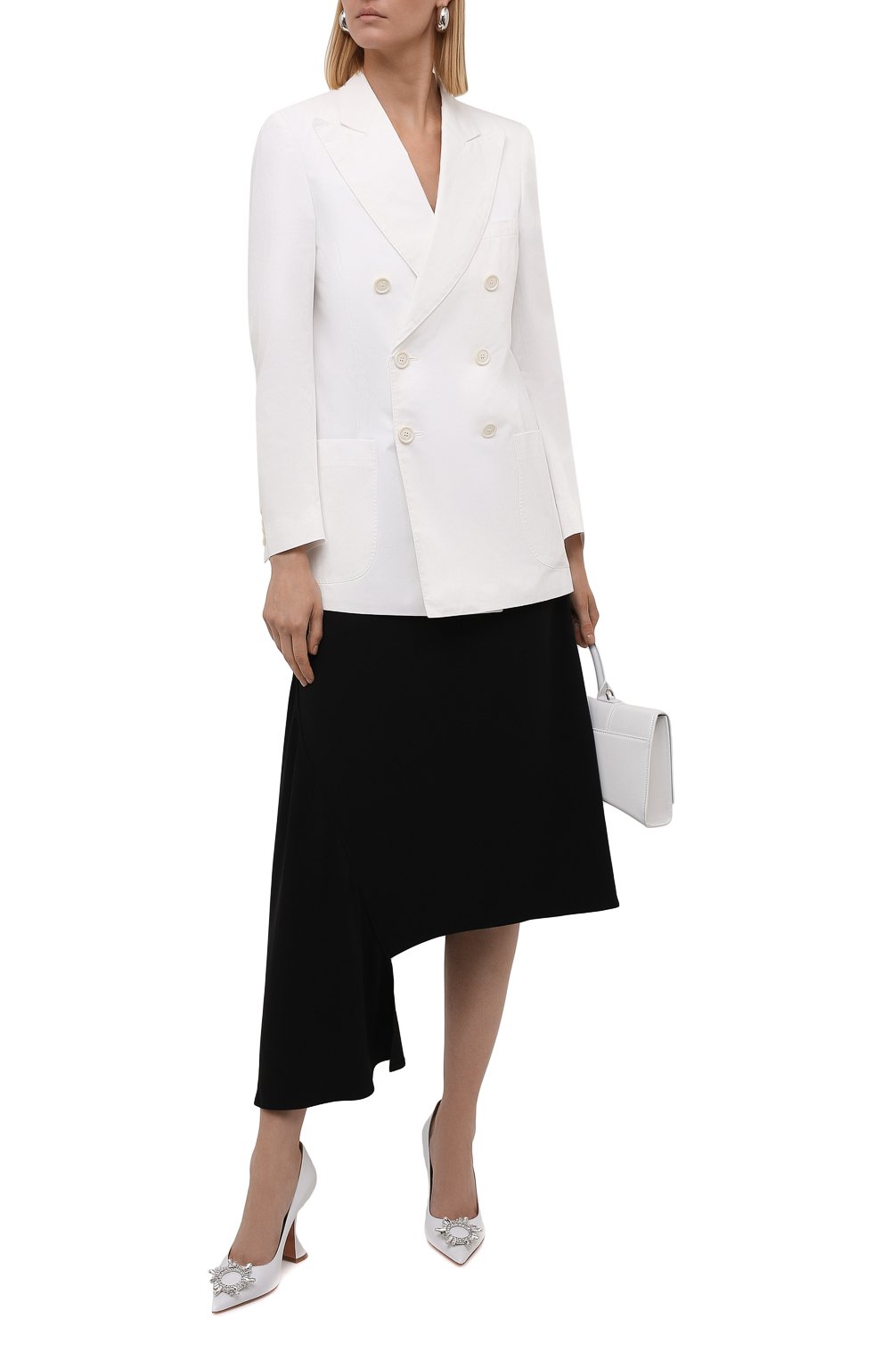 Кожаные туфли begum AMINA MUADDI, арт. BEGUM PUMP/NAPPA/WHITE, фото 2