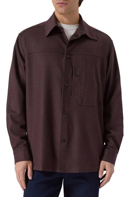 Рубашка из кашемира и шерсти MVST M25.1MM.B002/F067 Коричневый  M25.1MM.B002/F067 Фото 3