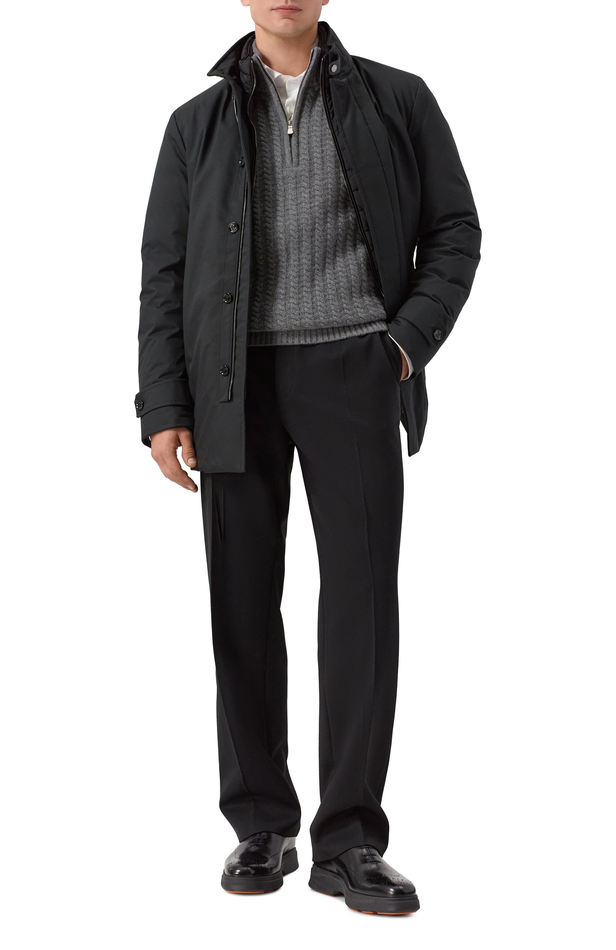 Кожаные оксфорды easy nova SANTONI, арт. MGEG19177NEAXNTG, фото 2