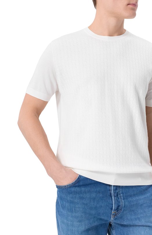 Джемпер из кашемира и шерсти Stefano Ricci W505507G10/W26150 Белый  W505507G10/W26150 Фото 5