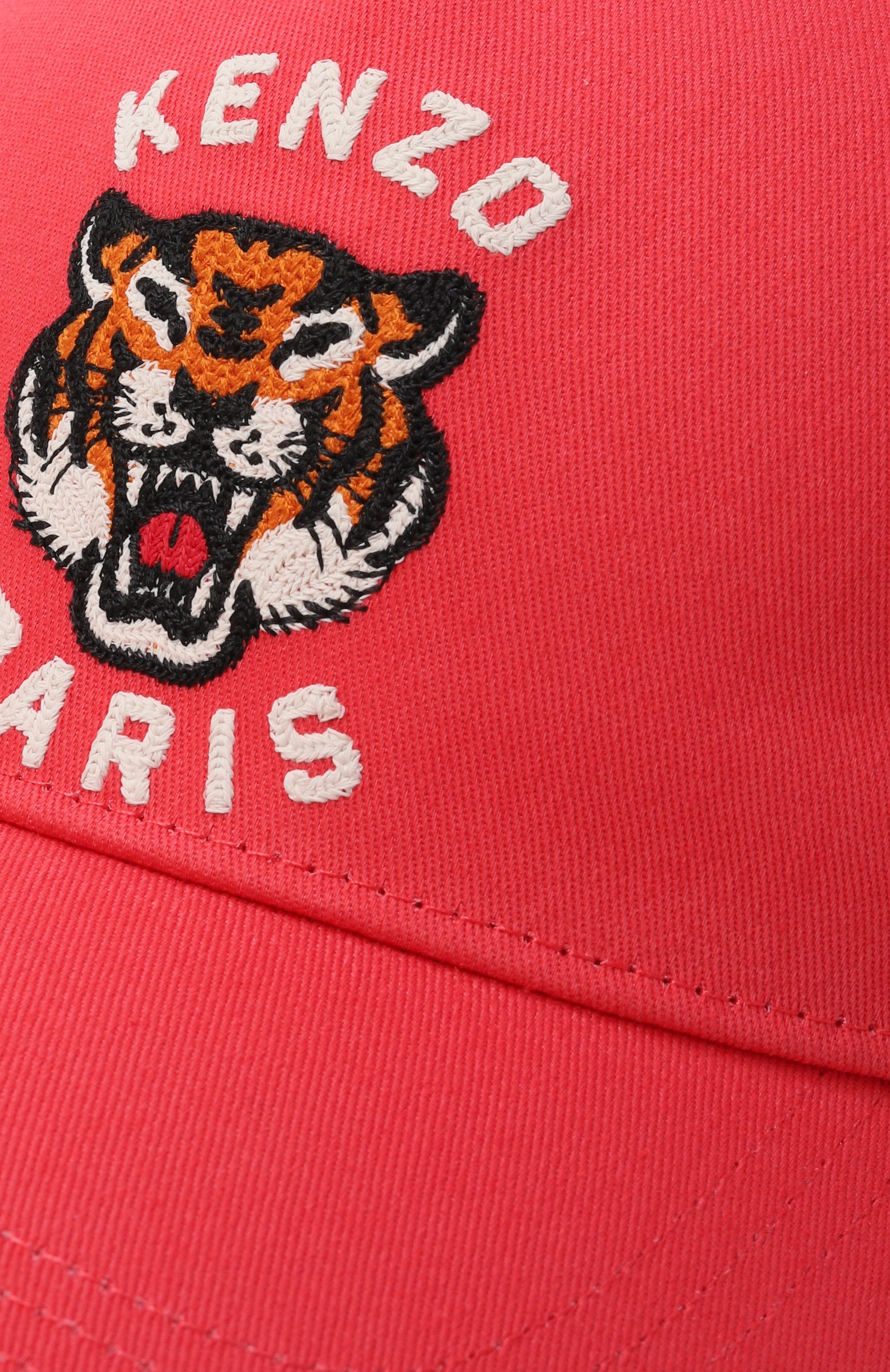 Хлопковая бейсболка KENZO красного цвета по цене 8925 руб., арт. K61831, фото 3 Хлопковая бейсболка KENZO, арт. K61831, фото 3