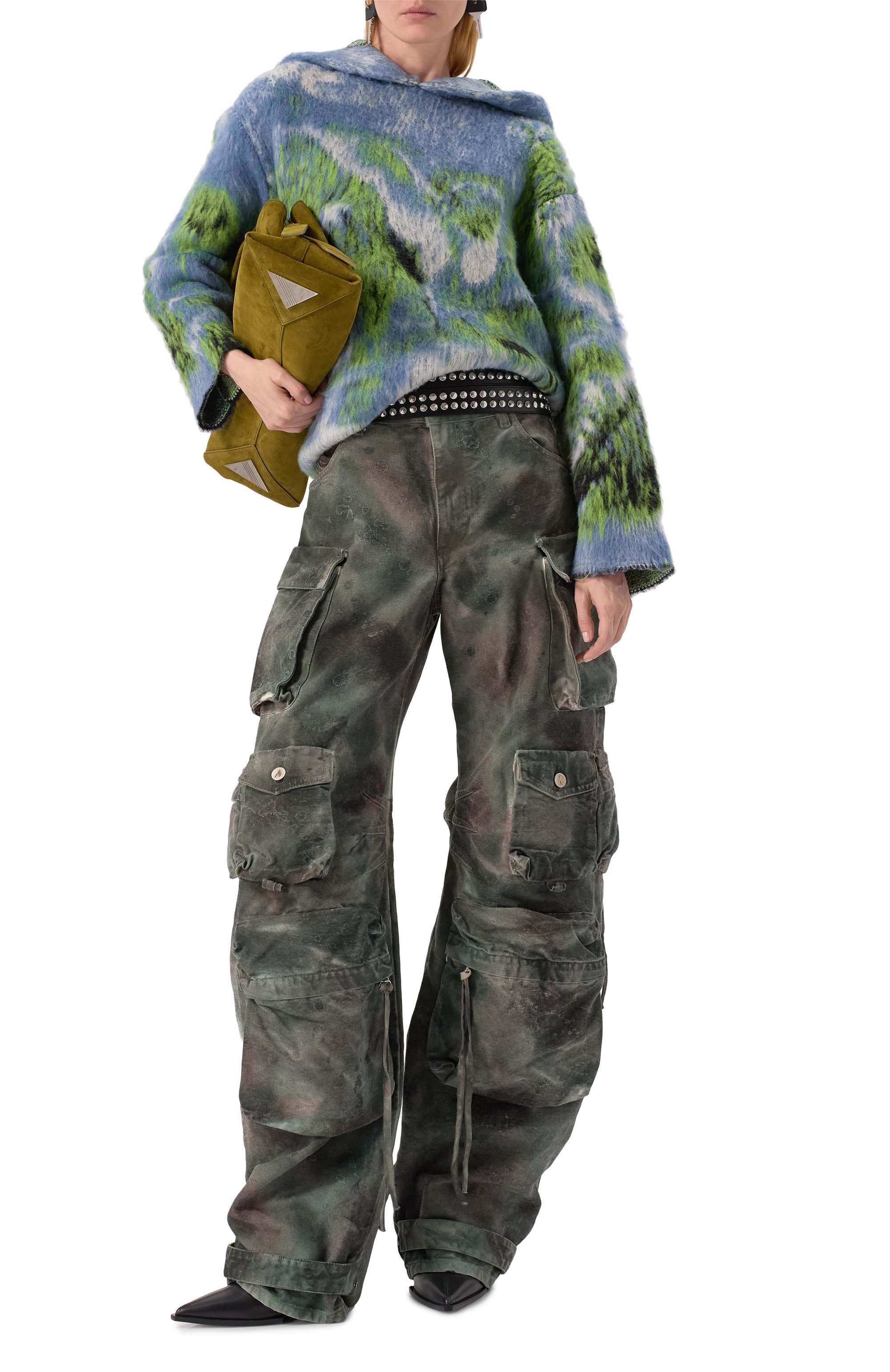 Хлопковые брюки-карго THE ATTICO, арт. 250WCP00084/DDD022AA, фото 2