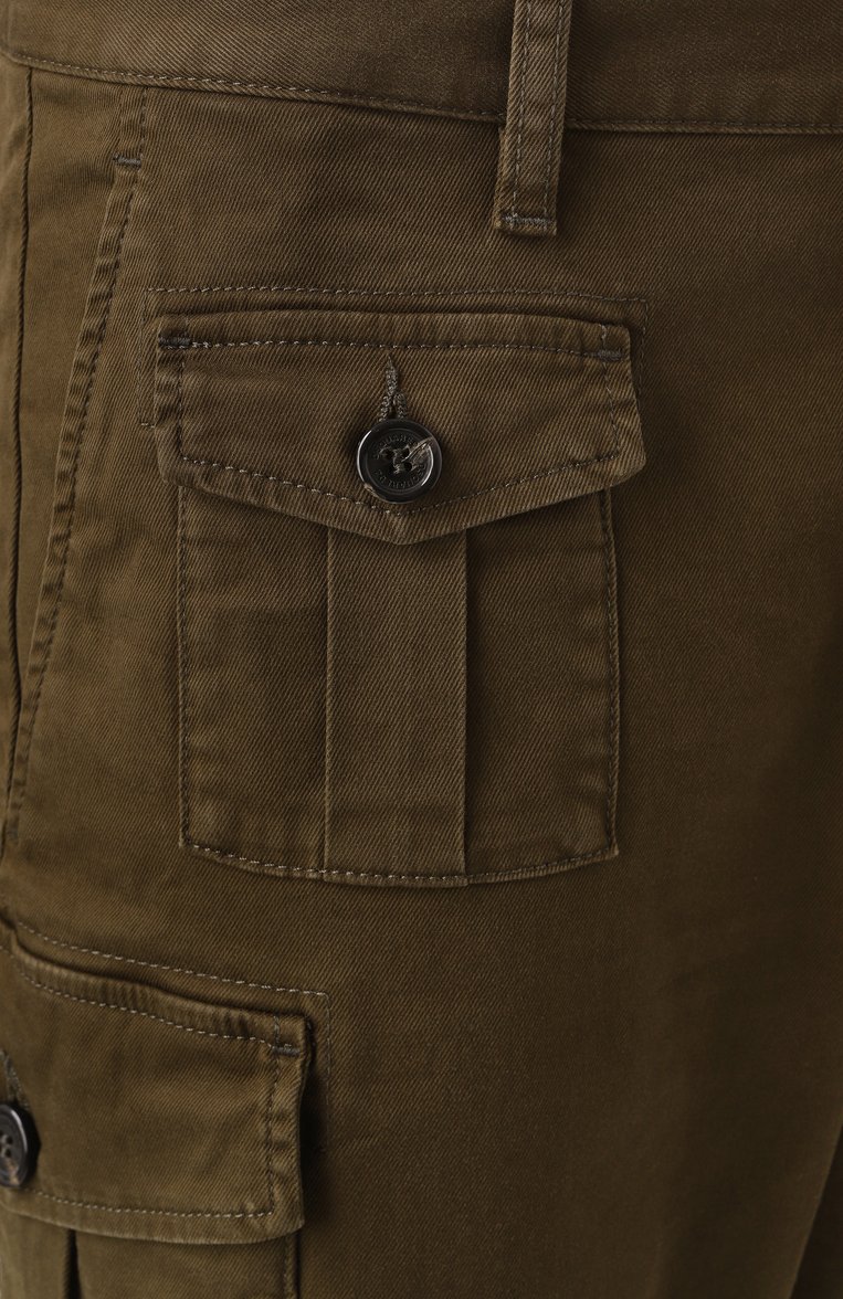 Мужские джинсовые шорты DSQUARED2 хаки цвета, арт. S74MU0780/S39021 | Фото 6 (Длина Шорты М: До колена; Материал сплава: Проставлено; Драгоценные камни: Проставлено; Кросс-КТ: Деним; Силуэт М (брюки): Карго; Случай: Повседневный; Принт: Без принта; Материал внешний: Деним, Хлопок; Стили: Милитари)