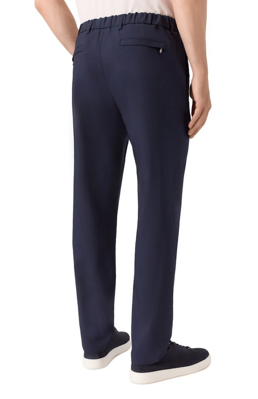 Брюки из шерсти и шелка Marco Pescarolo STRIKE/5314 Синий  STRIKE/5314 Фото 4