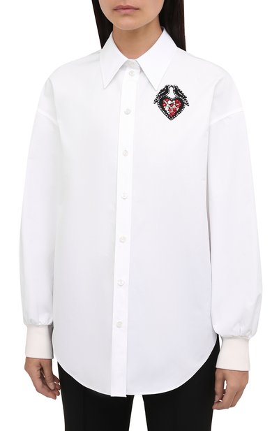 Хлопковая рубашка ALEXANDER MCQUEEN, арт. 666910/QAAAY, фото 3