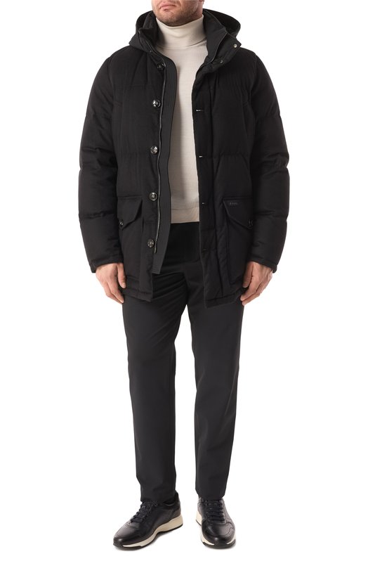 Кашемировый пуховик Kiton UW1912V0455F01 Чёрный  UW1912V0455F01 Фото 2