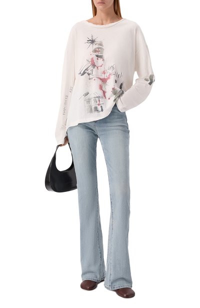 Хлопковый лонгслив solitude 495 DENIM белого цвета по цене 21000 руб., арт. 49526/LUS2W, фото 2 Хлопковый лонгслив solitude 495 DENIM, арт. 49526/LUS2W, фото 2