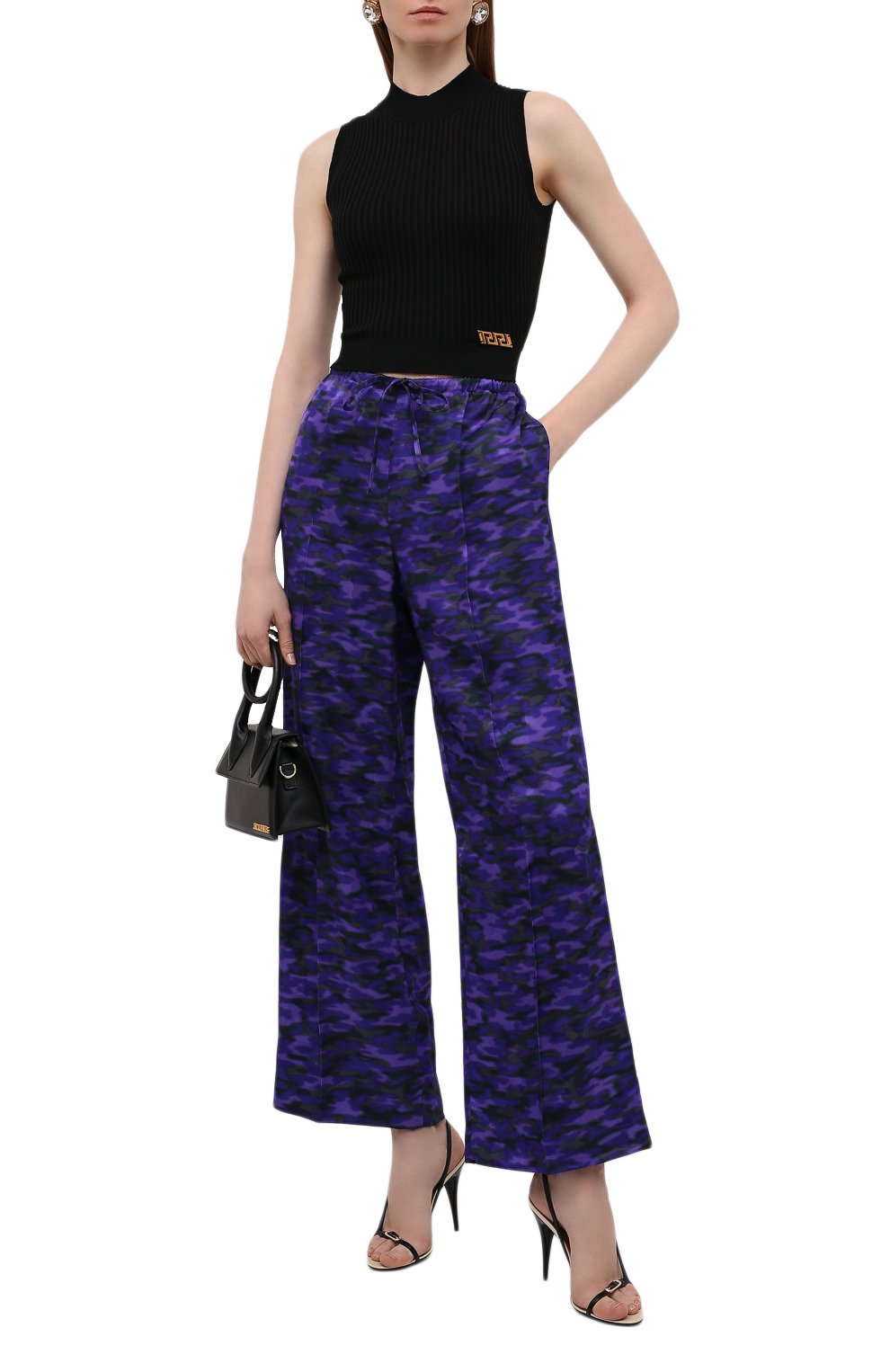 Брюки из вискозы DRIES VAN NOTEN фиолетового цвета по цене 64800 руб., арт. 221-030966-4043, фото 2 Брюки из вискозы DRIES VAN NOTEN, арт. 221-030966-4043, фото 2