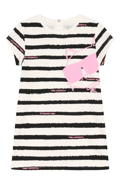 Хлопковое платье KARL LAGERFELD KIDS, арт. Z31058
