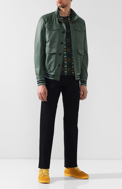 Замшевые кеды GIANVITO ROSSI желтого цвета по цене 89950 руб., арт. S26340.M10CR.SUE0CRA, фото 2 Замшевые кеды GIANVITO ROSSI, арт. S26340.M10CR.SUE0CRA, фото 2